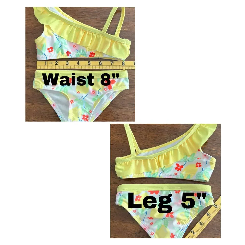 2 Wonder Nation Baby Girl Swimsuits (Size 12M)